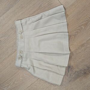 Izod Girls Sz 5 Tan Uniform Pleated Skort